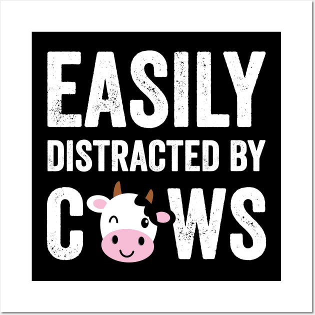 Easily distracted by cows Wall Art by captainmood